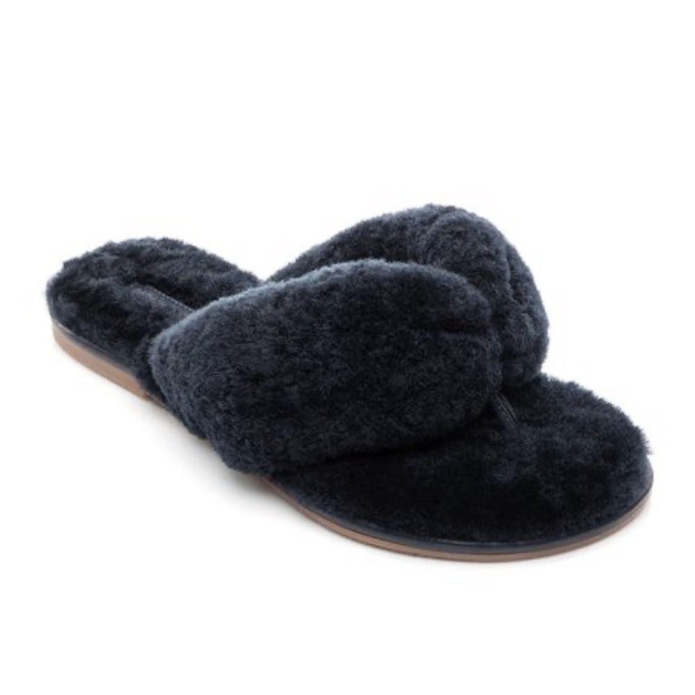 Bernardo Miami Shearling flip flops navy